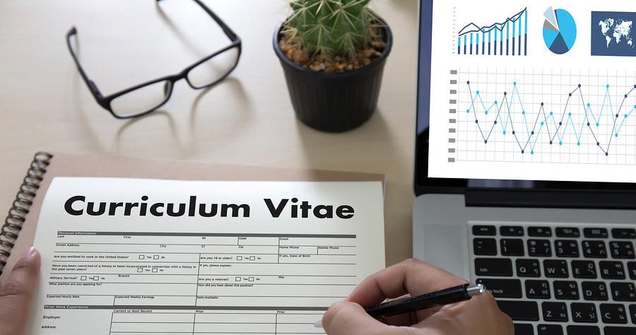 Cv – Curriculum Vitae (job Interview Concept With Business Cv Re